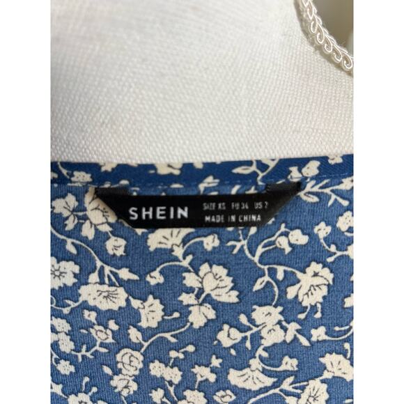 Shein sz. XS blue cropped blouse. soft girl, feminine flowy. #1949 - Picture 7 of 8